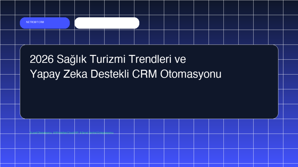 2026 Sağlık Turizmi Trendleri ve Yapay Zeka Destekli CRM Otomasyonu - Netrobit CRM